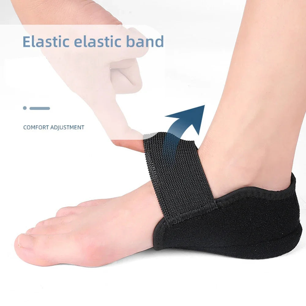 1Pair Invisible Height Increase Silicone Socks Gel Heel Pads Orthopedic Arch Support Heel Cushion Soles Insole Foot Massage